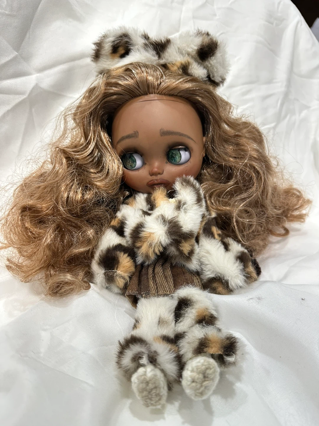 OOAK Blythe Doll - Leopard Print Outfit