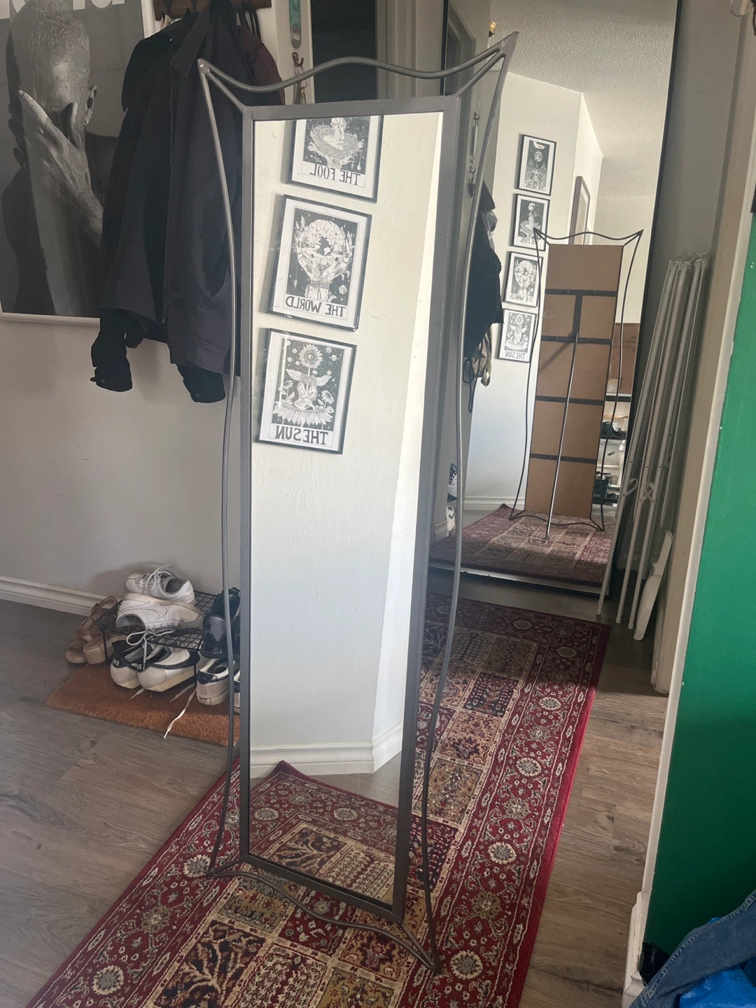 Metal framed free standing Mirror - photo 2