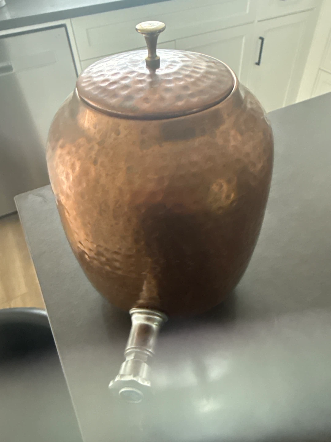 Hammered Copper Water Dispenser