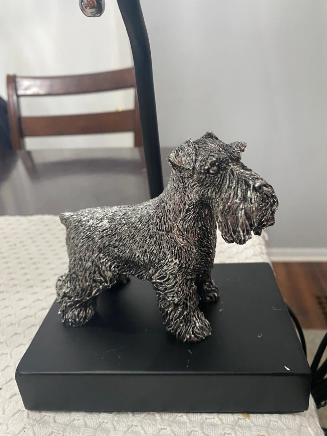 Dog Figurine Accent Lamp with Black Shade - photo 3