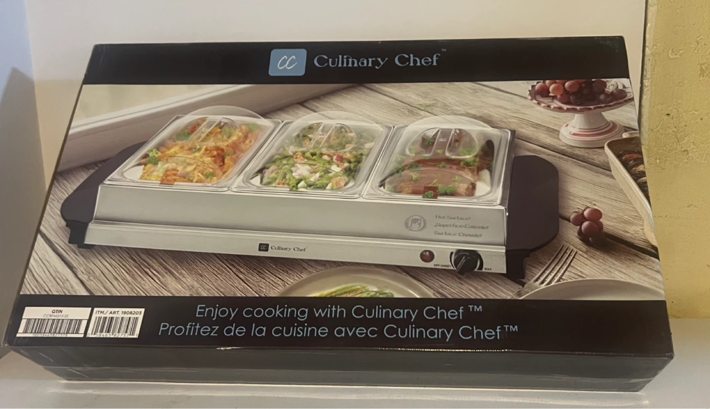 Culinary Chef Triple Buffet Server / Food Warmer - photo 3