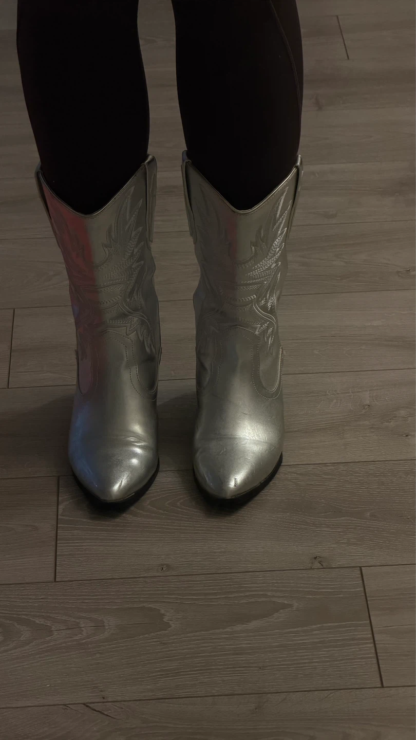 Silver Cowboy Boots - Forever 21 - photo 2