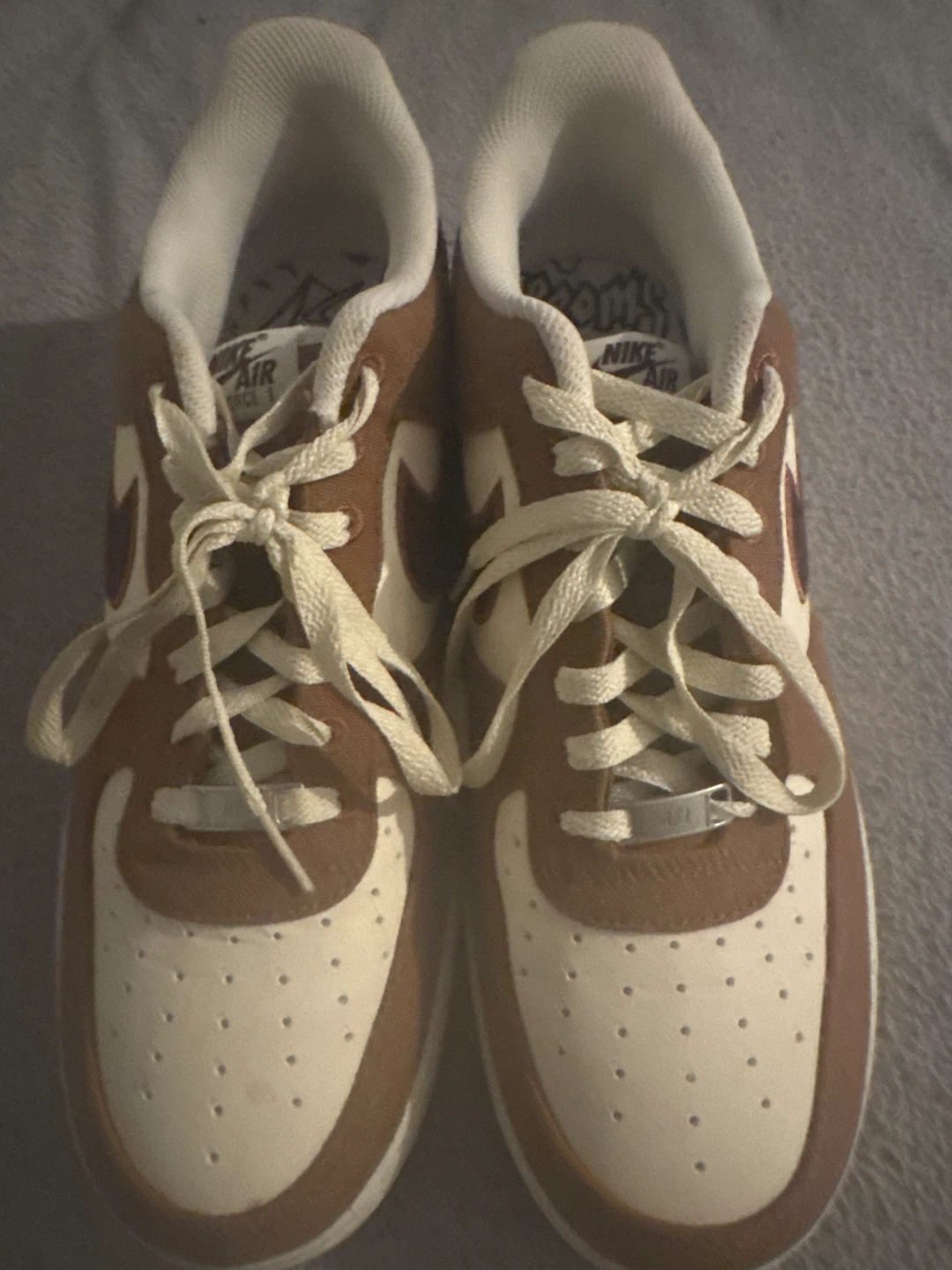 Nike Air Force 1 Low - Brown & White Sneakers