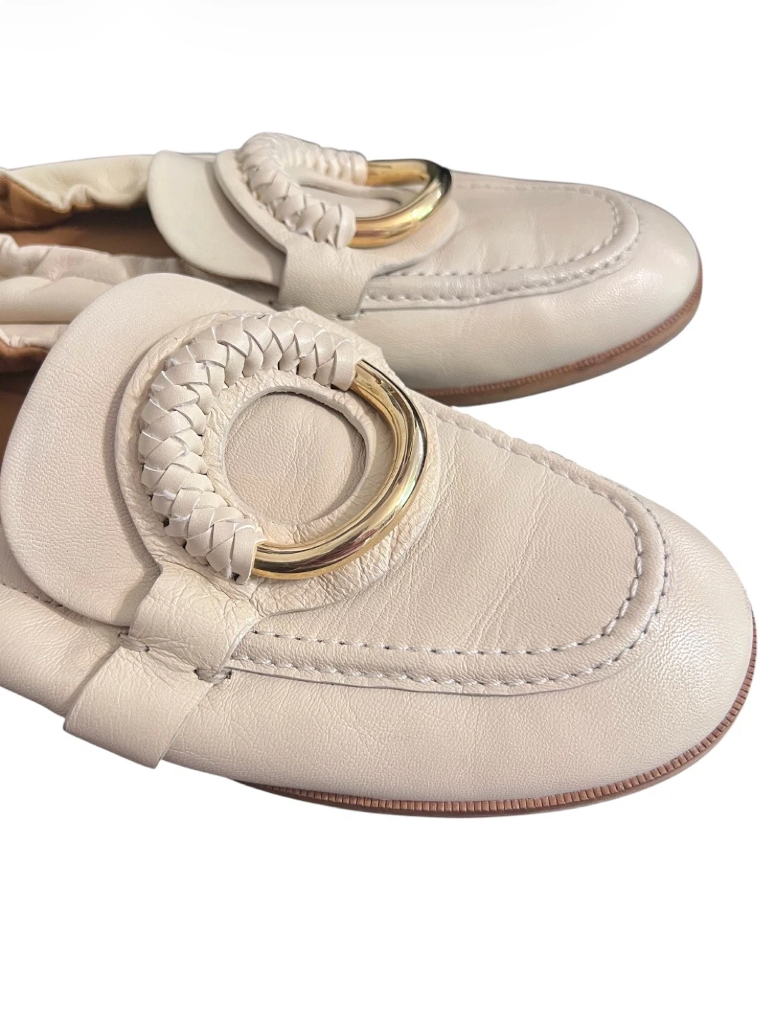 See By Chloé Hana Leather Loafers – Cream/Off White – Size EU 42 - photo 2