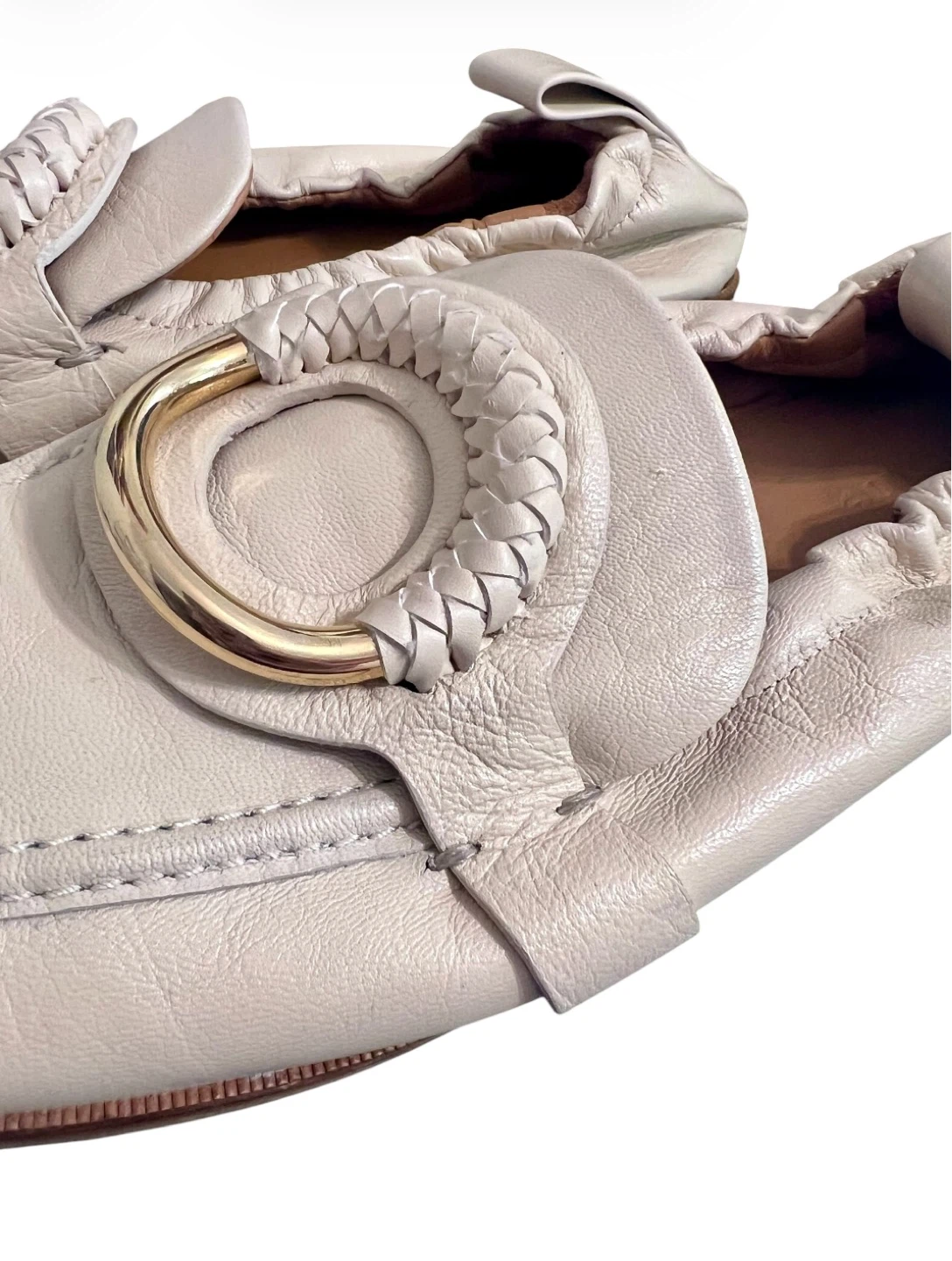See By Chloé Hana Leather Loafers – Cream/Off White – Size EU 42 - photo 3