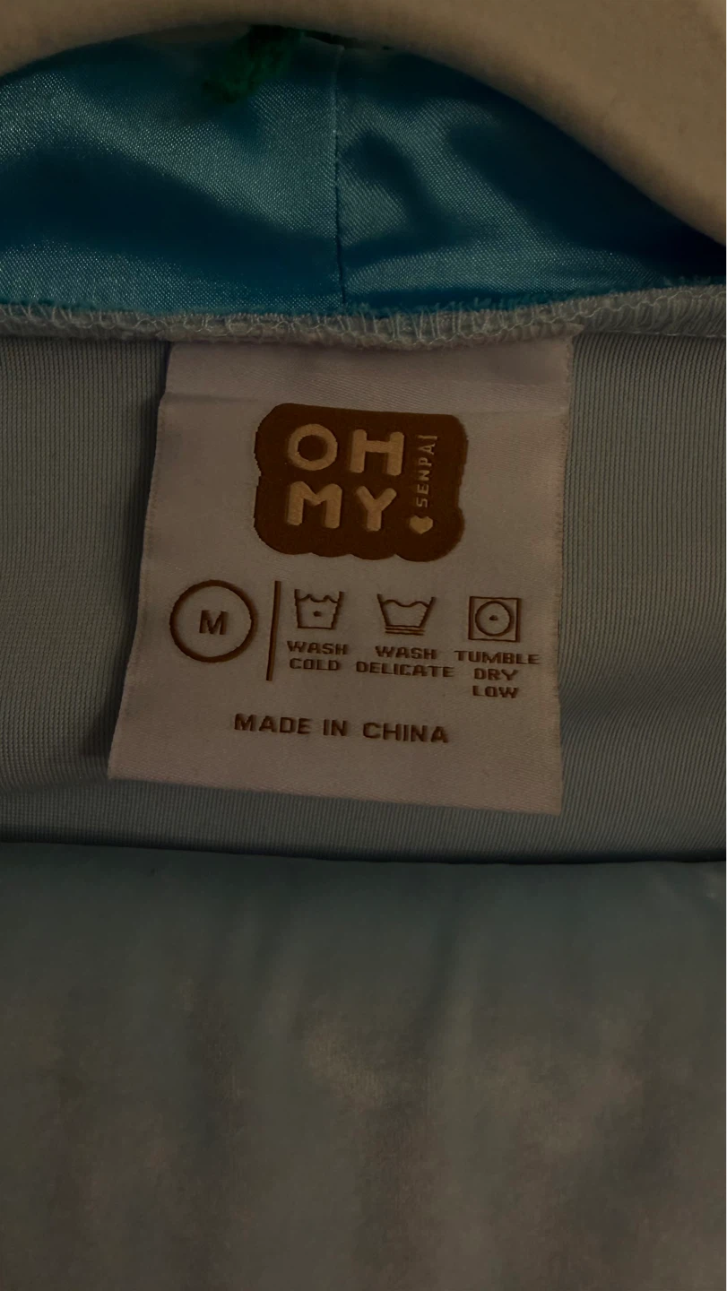 OH MY SENPAI Baby Blue Velour Gojo Tracksuit Set - photo 3