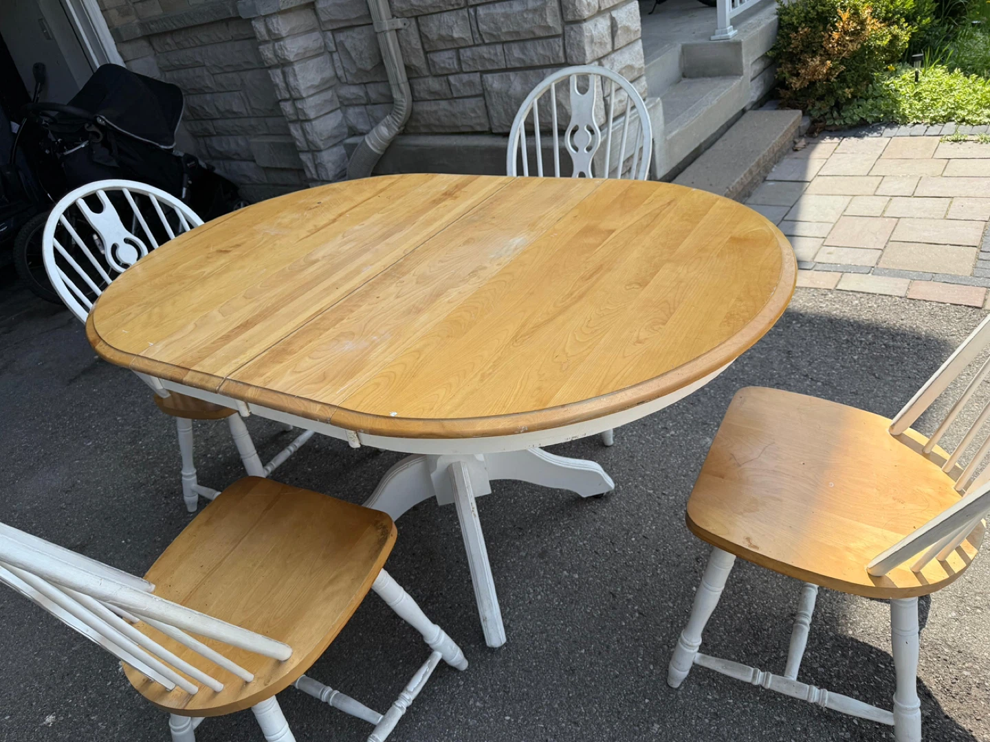 Wooden Dining Table with 4 Chairs - photo 4