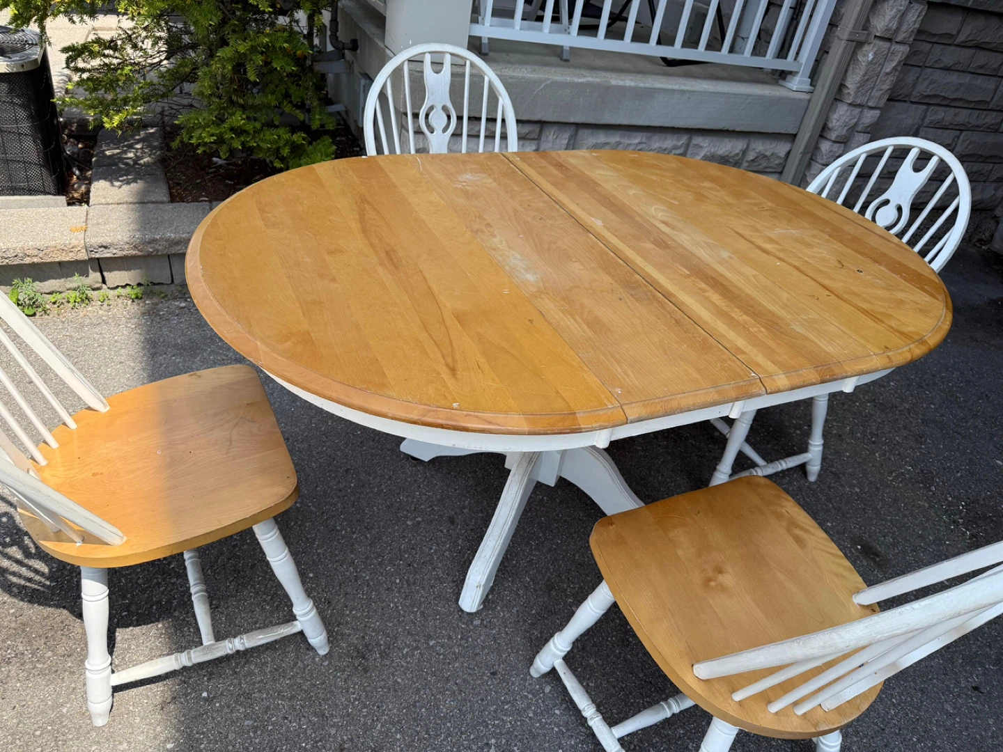 Wooden Dining Table with 4 Chairs - photo 2