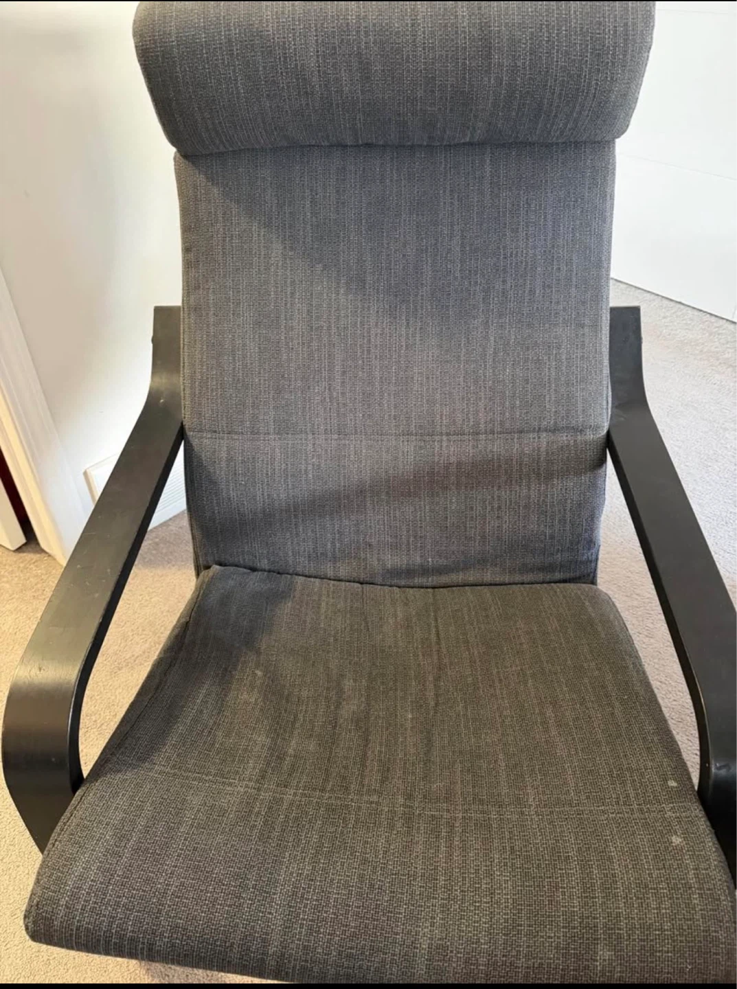 Grey Fabric Accent Chair