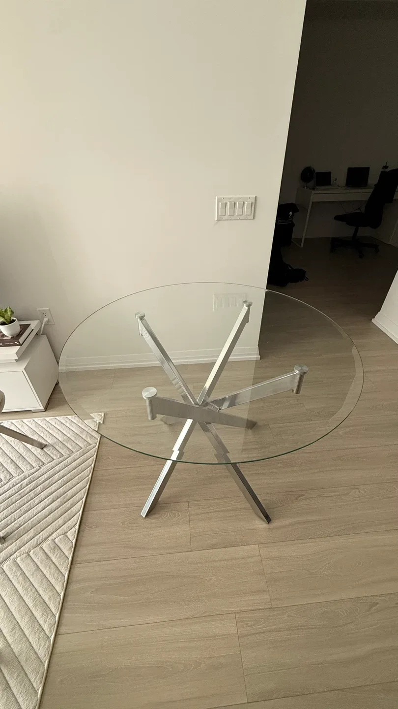 Glass Dining Table + with  Chairs - photo 2