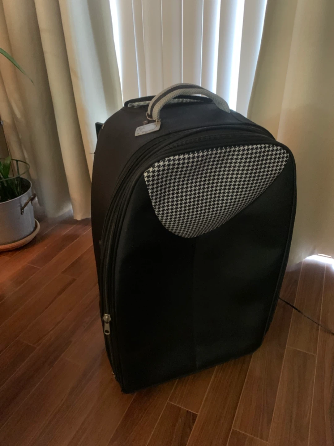 Black soft-sided travel luggage