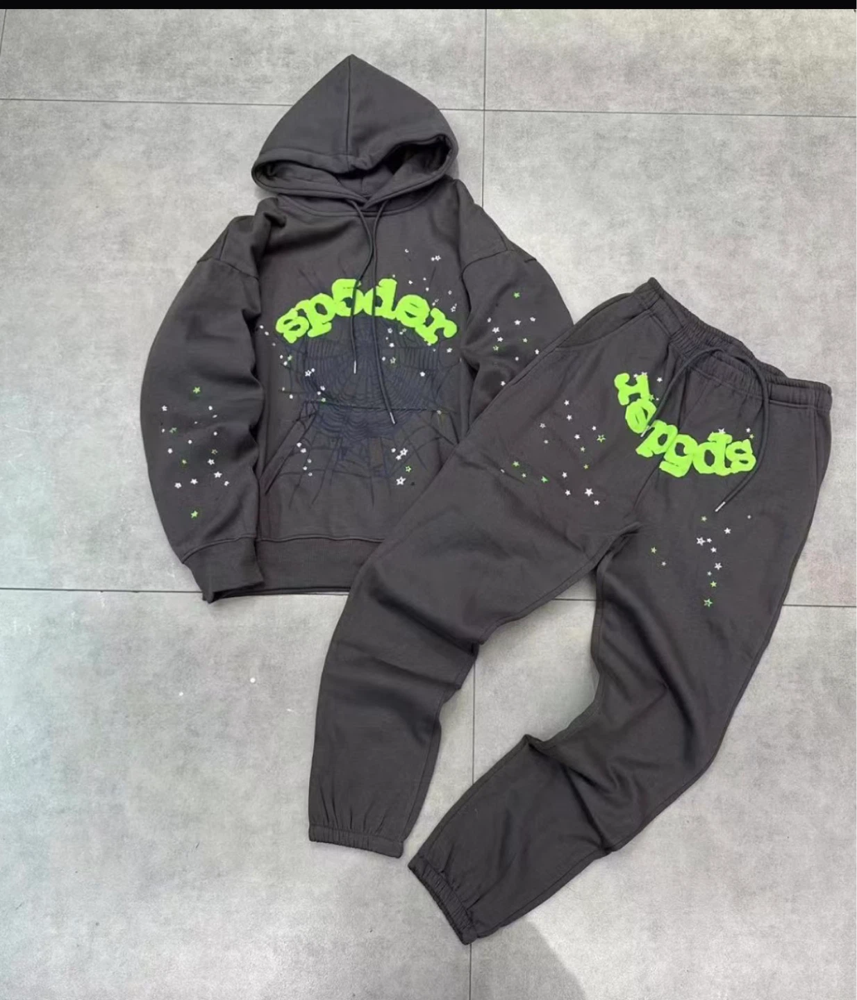 Pink Spider Web Hoodie and Jogger Set