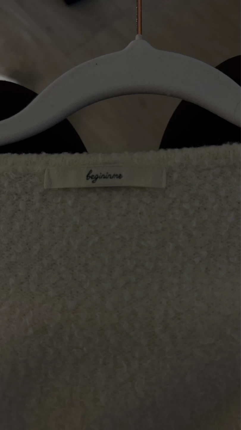 BeginInMe Cream Fuzzy Cropped Cardigan - photo 3