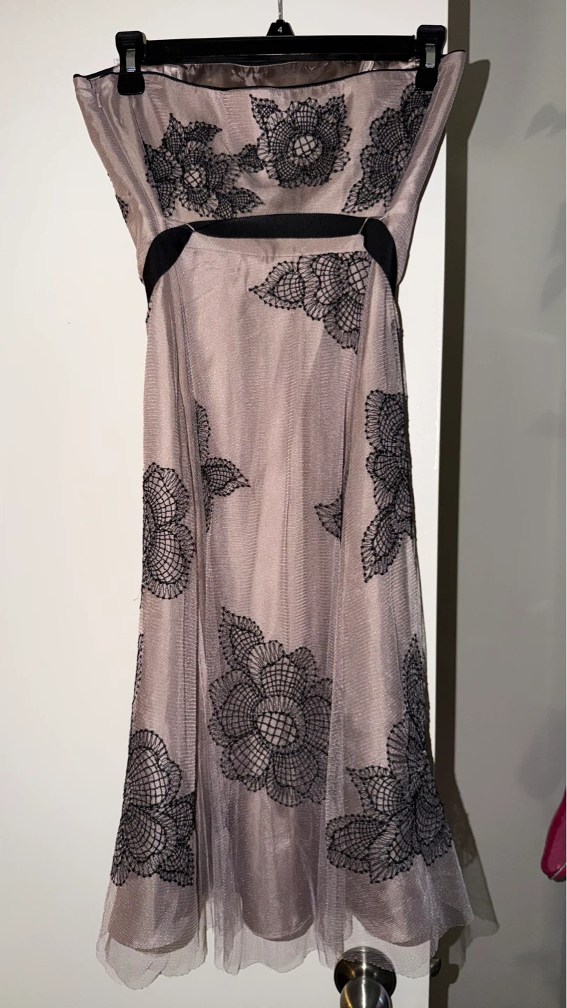 Vintage Début Strapless Lace Dress - Size 10 UK - photo 3
