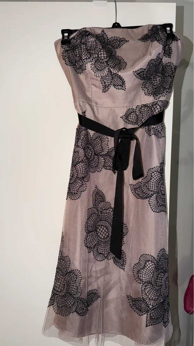 Vintage Début Strapless Lace Dress - Size 10 UK