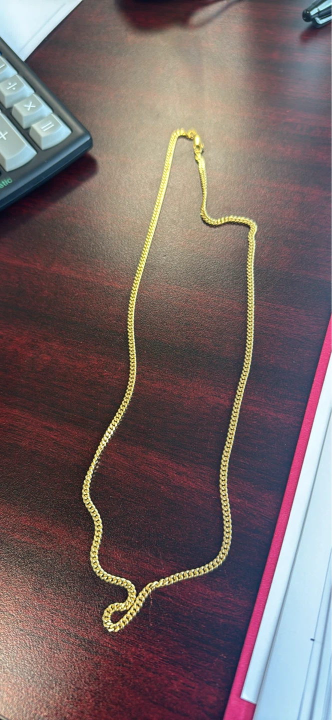 Gold Chain Necklace 18 K  unisex - photo 2