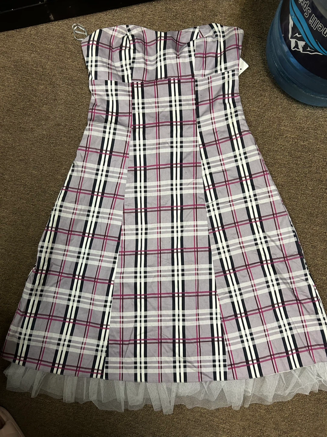 Le Chateau Plaid Strapless Dress - Size S/P - photo 2