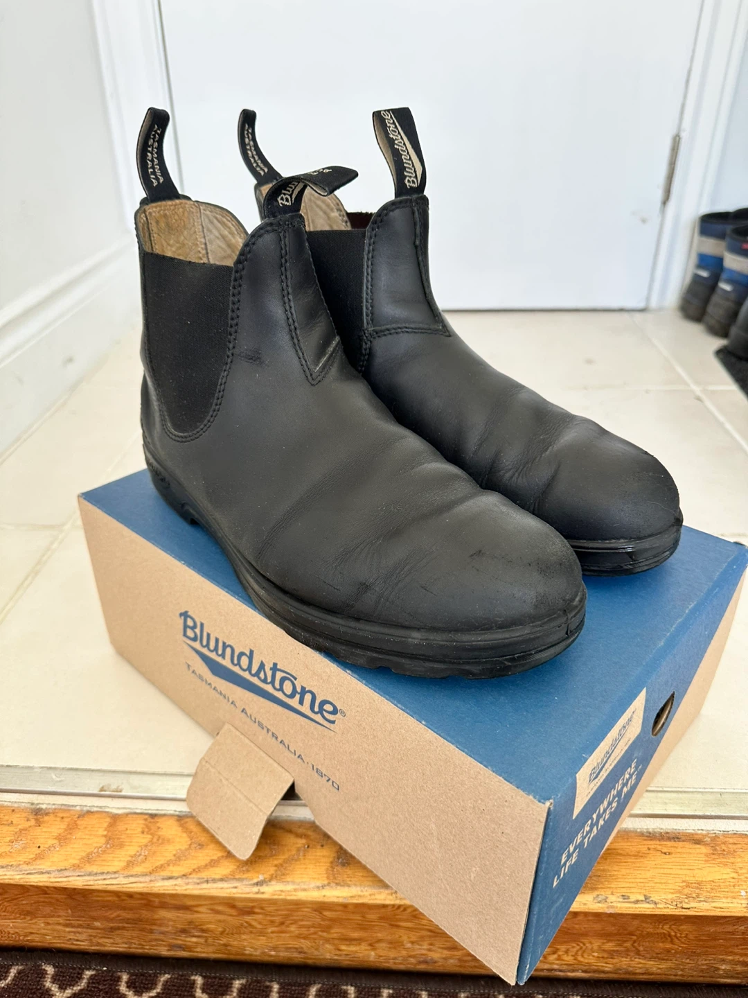 Blundstone Black Leather Chelsea Boots - Size us 11.5 /au 10.5 - photo 3