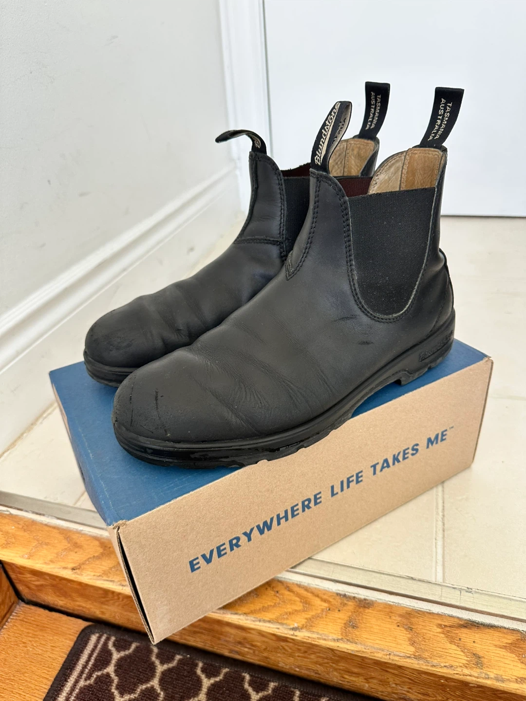 Blundstone Black Leather Chelsea Boots - Size us 11.5 /au 10.5 - photo 2