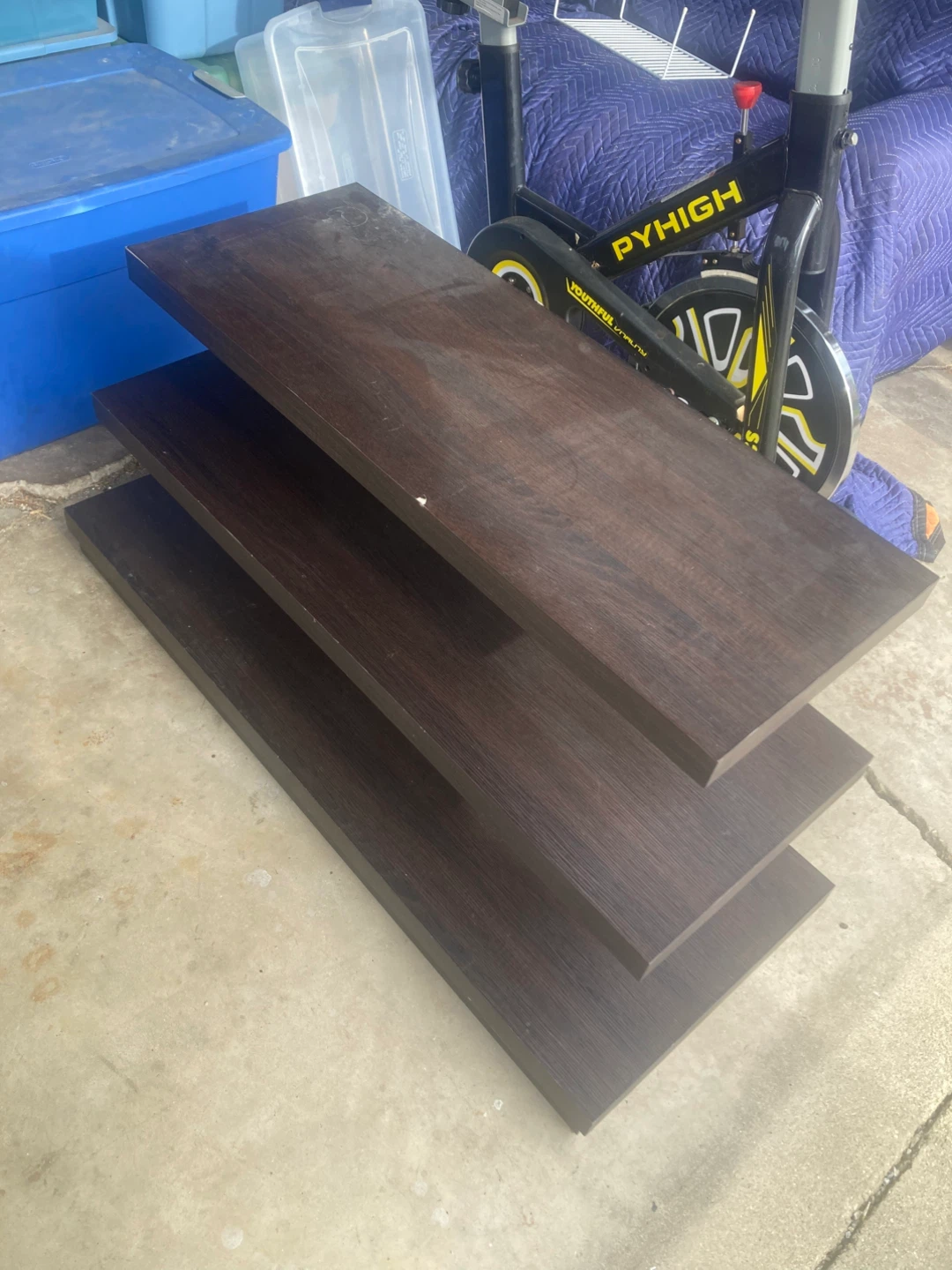 Dark Brown 3-Shelf Widescreen Tv Stand
