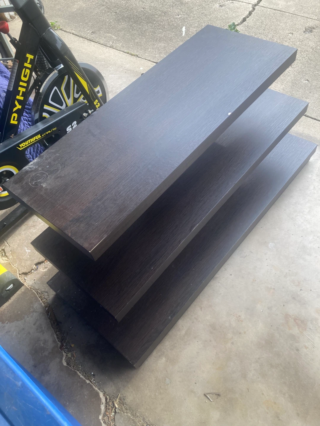Dark Brown 3-Shelf Widescreen Tv Stand - photo 3