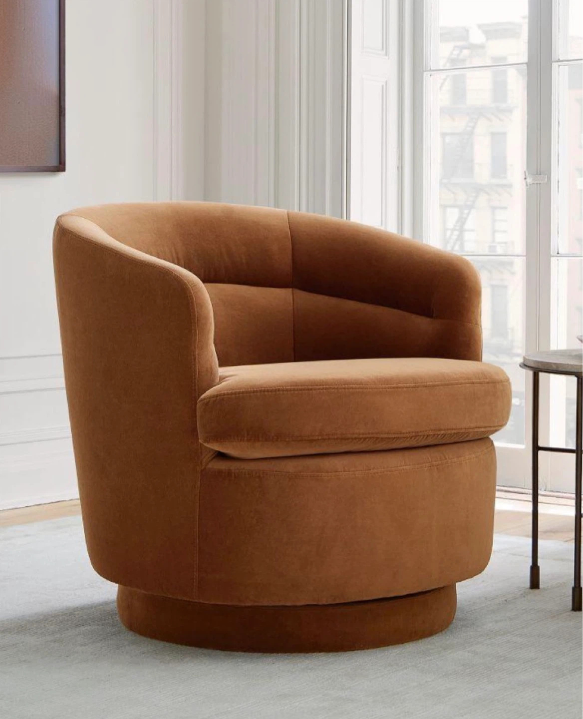 Velvet Swivel Accent Chair
