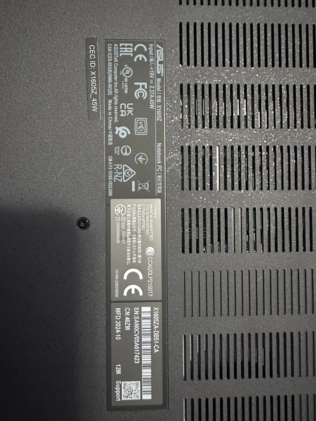 ASUS Vivobook Laptop - X1605Z - photo 3