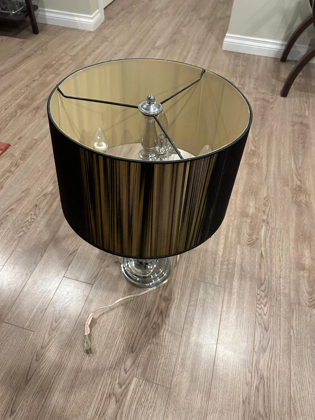 Table Lamp with Black Drum Shade - photo 3