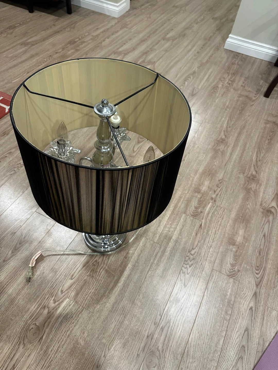 Table Lamp with Black Drum Shade - photo 2