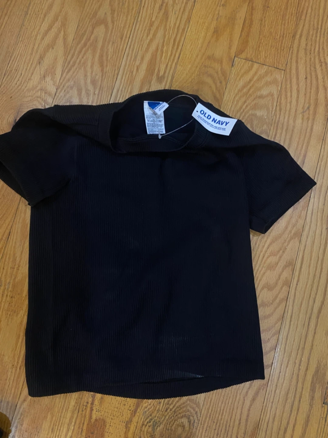 Old Navy Black Ribbed T-Shirt