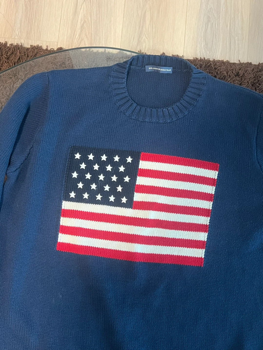 Brandy Melville Navy American Flag Sweater