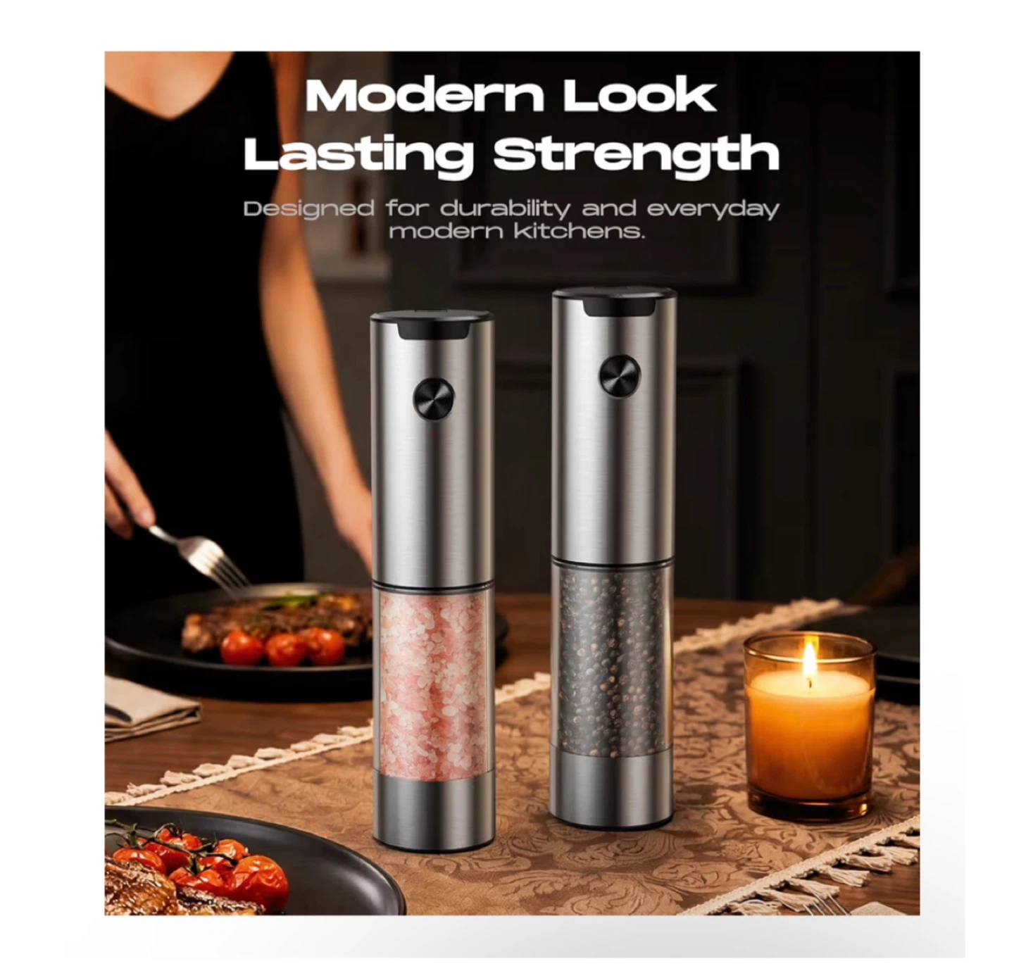 Brand new Electric Salt and Pepper Grinder Set - photo 5