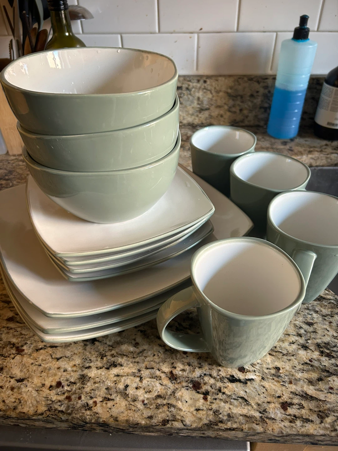 Sage Green Dinnerware Set