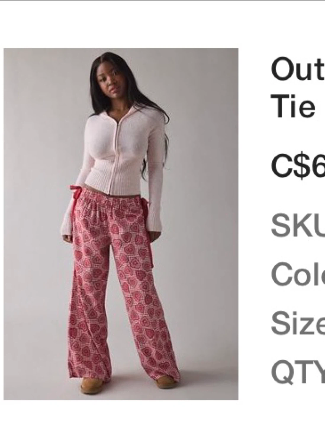 Urban outfitters pajama pants size M