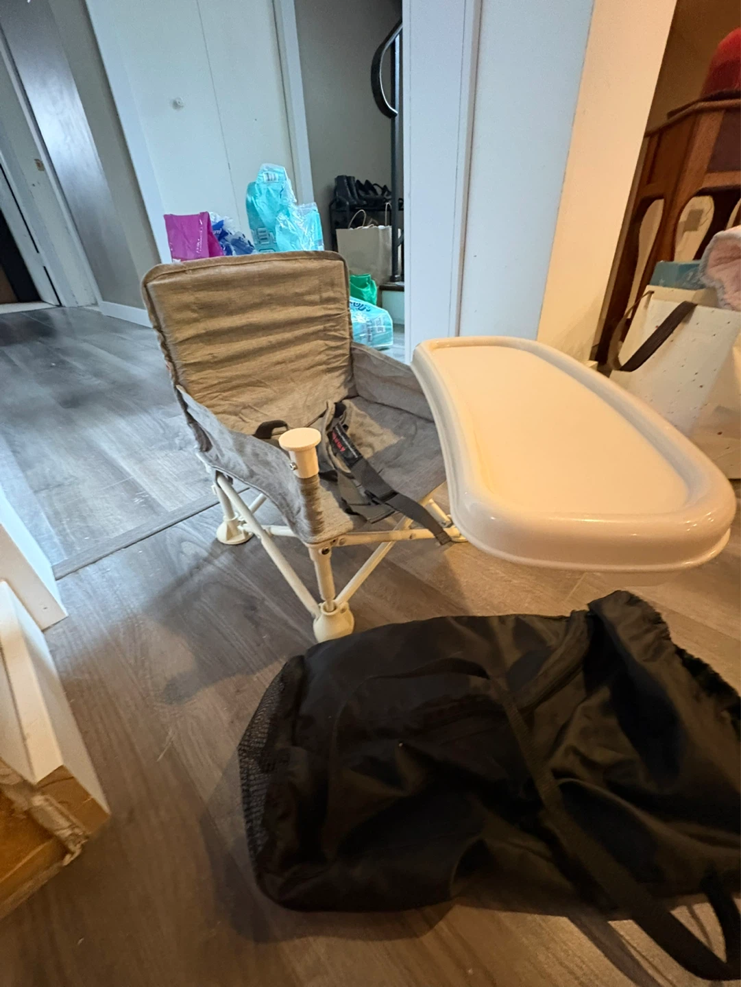 Portable High Chair with Tray and Bag - photo 4