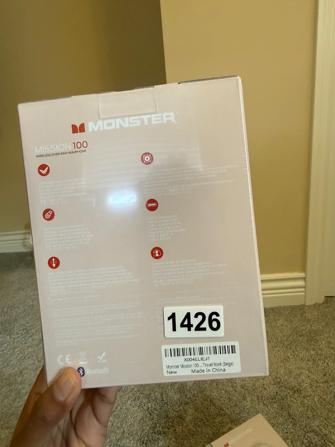 Monster Mission 100 Wireless Over-Ear Headphones - Beige - photo 2
