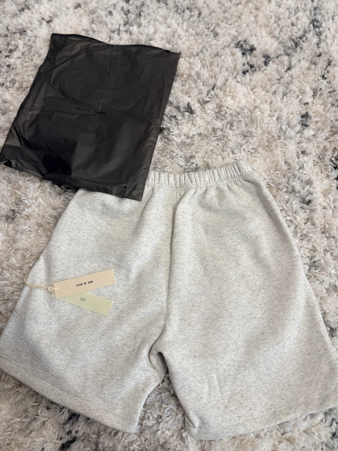 Medium Fear of God Essentials Off White Sweat Shorts Men's - photo 3