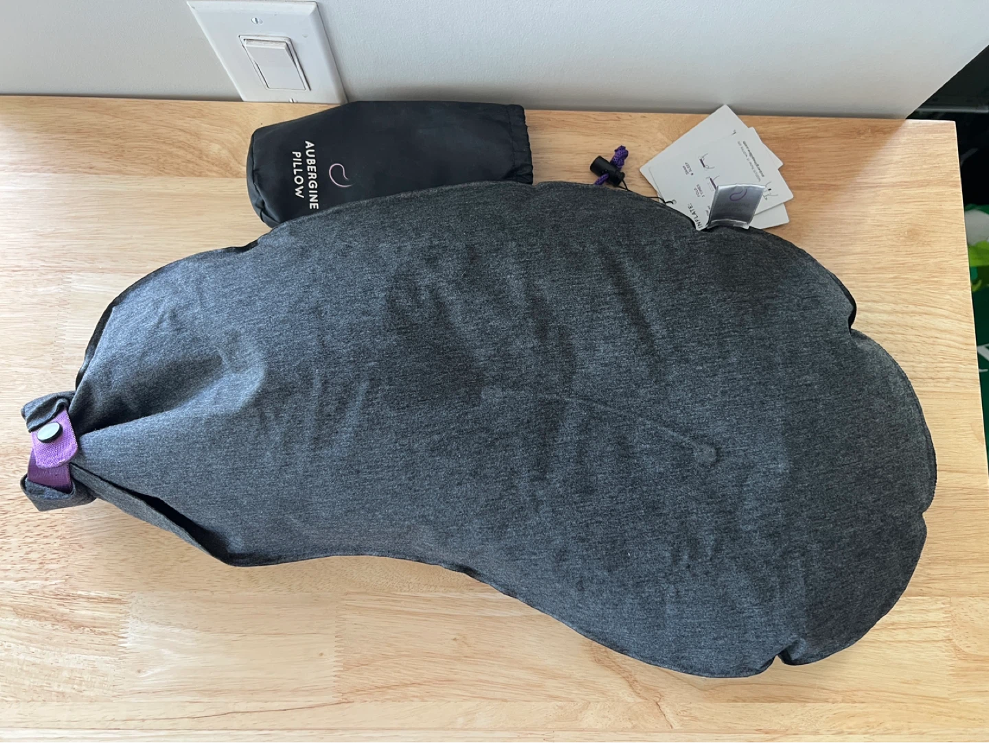 Aubergine Pillow Inflatable Travel Pillow - photo 2