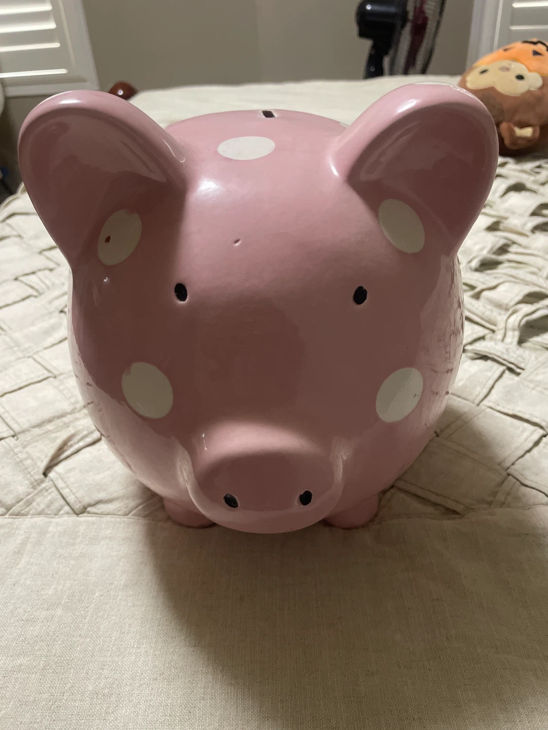 Pink Polka Dot Piggy Bank