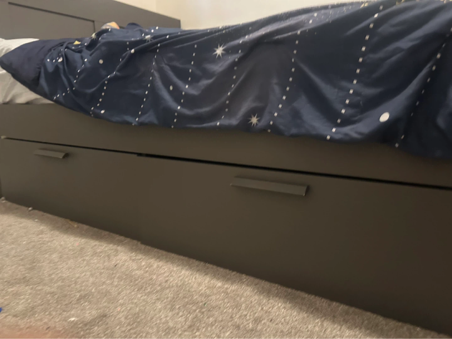 IKEA MALM Queen Bed Frame with 4 Drawers - Grey - photo 4