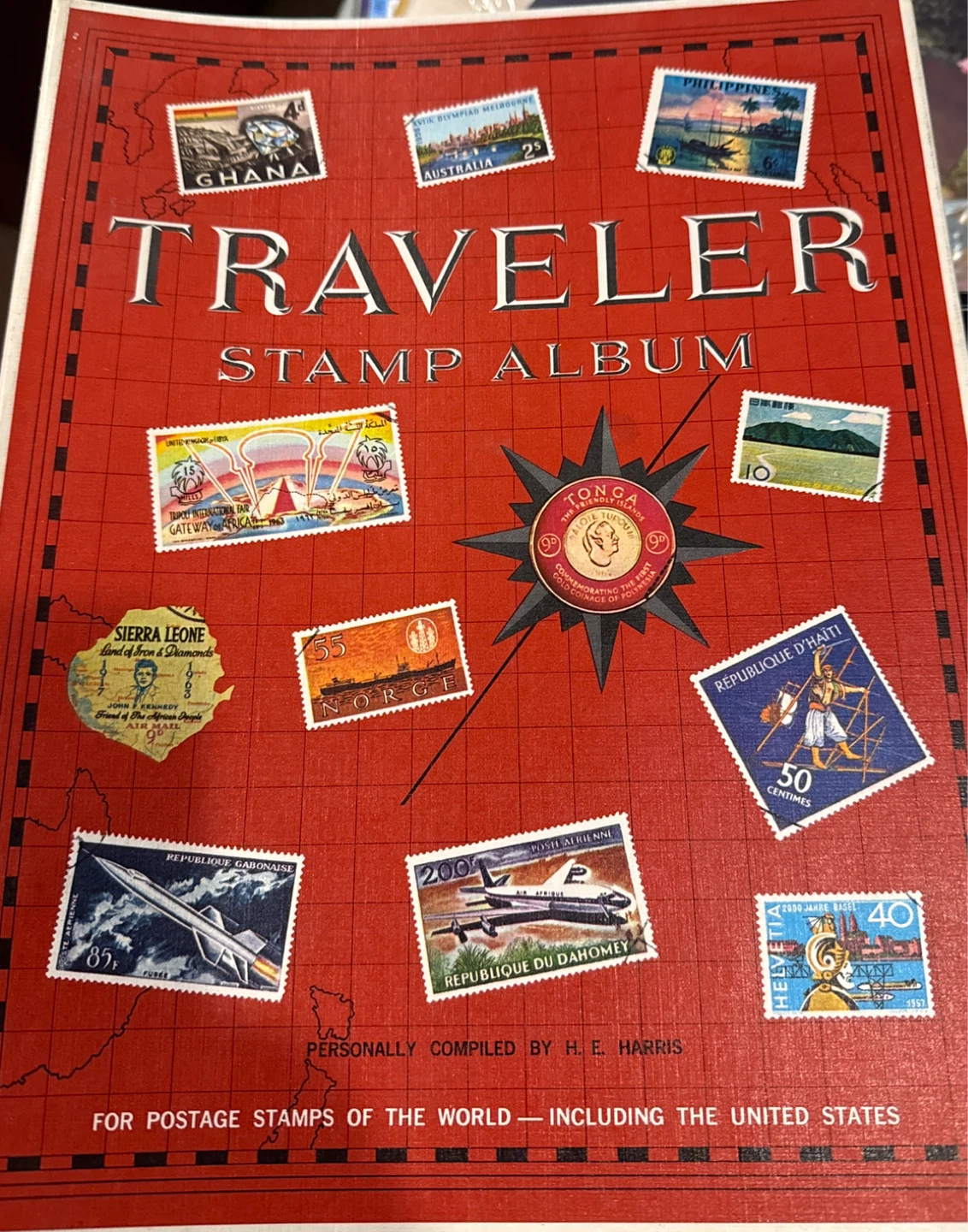 Traveler Stamp Album by H.E. Harris