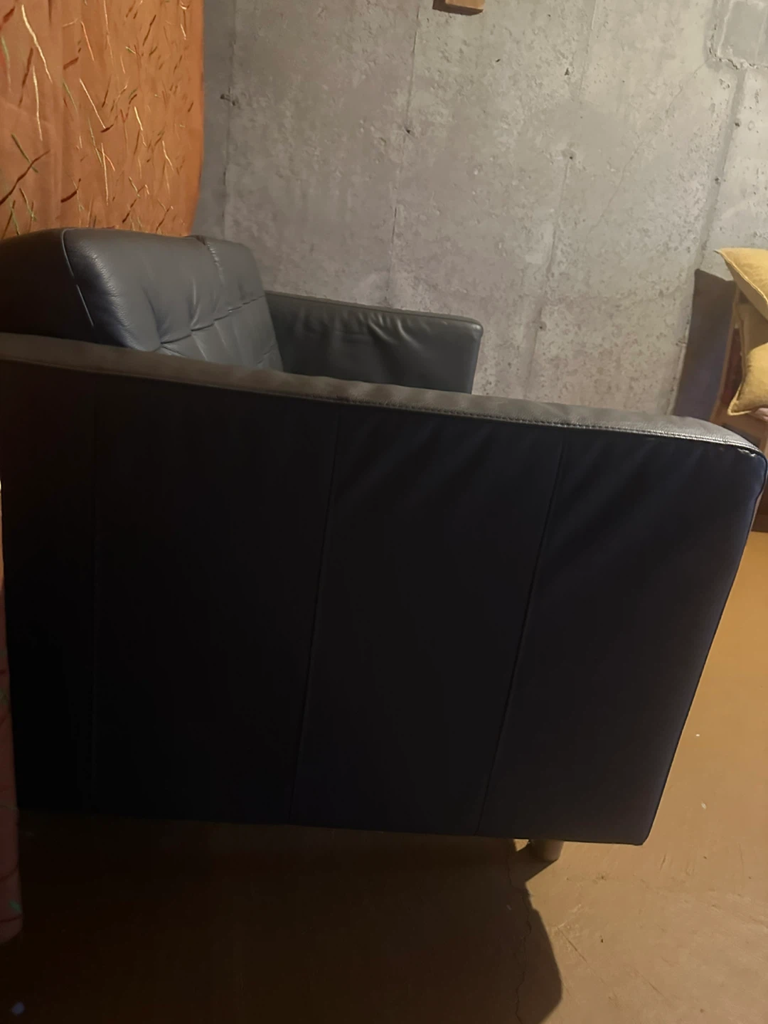 IKEA Grey Faux Leather Loveseat - photo 3