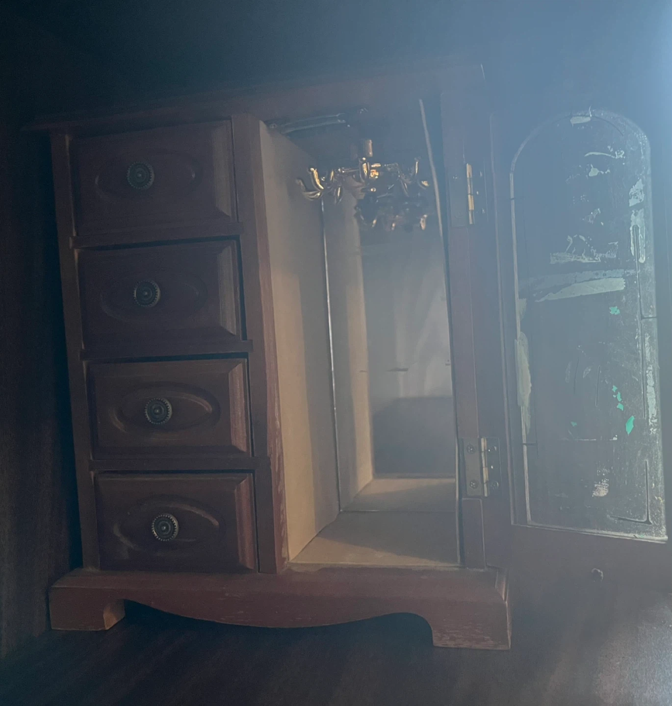 Wooden Jewelry Box with Mirror - photo 2