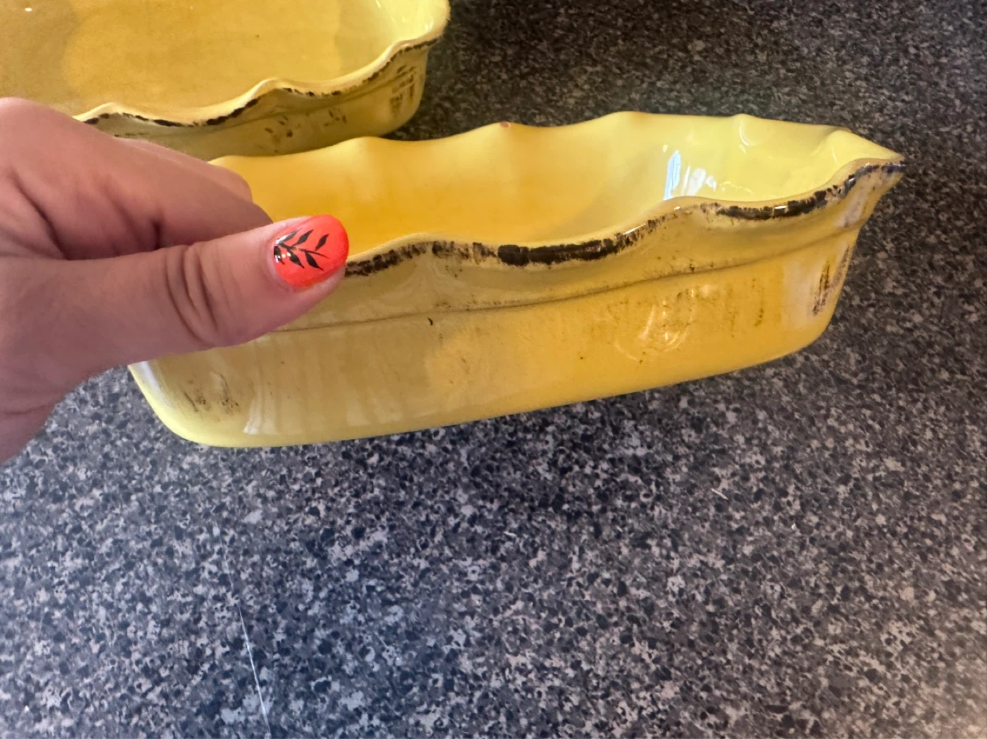 Yellow Serving Dish - De Silva - photo 2