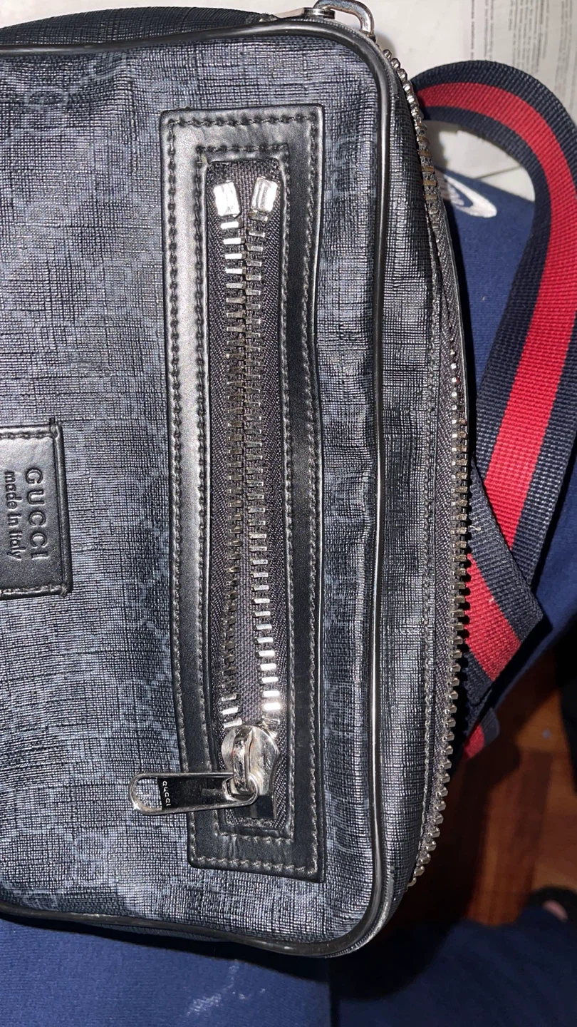 Gucci Black Monogram Messenger Bag