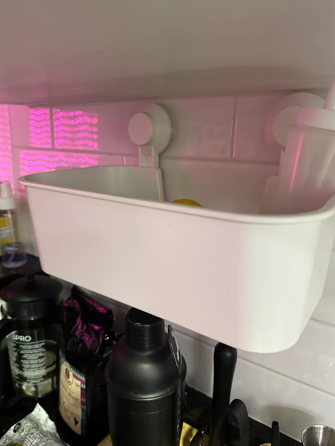 IKEA White Suction Cup Storage Basket - photo 2