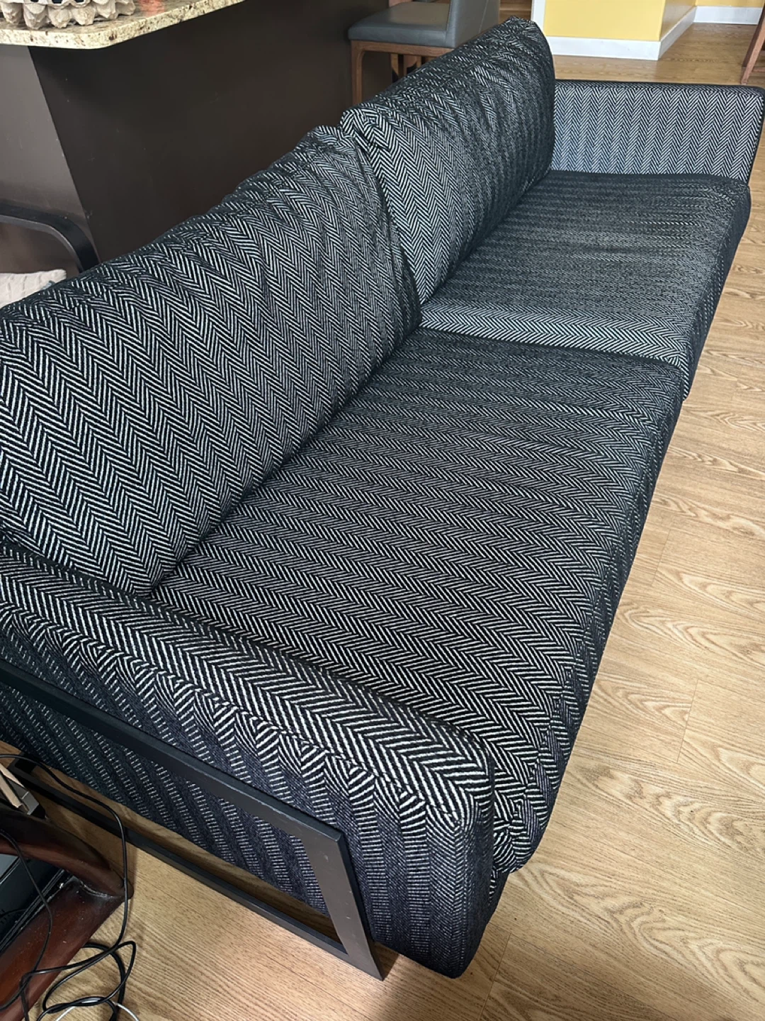 Modern Black & White Herringbone Sofa (CAN DELIVER) - photo 2