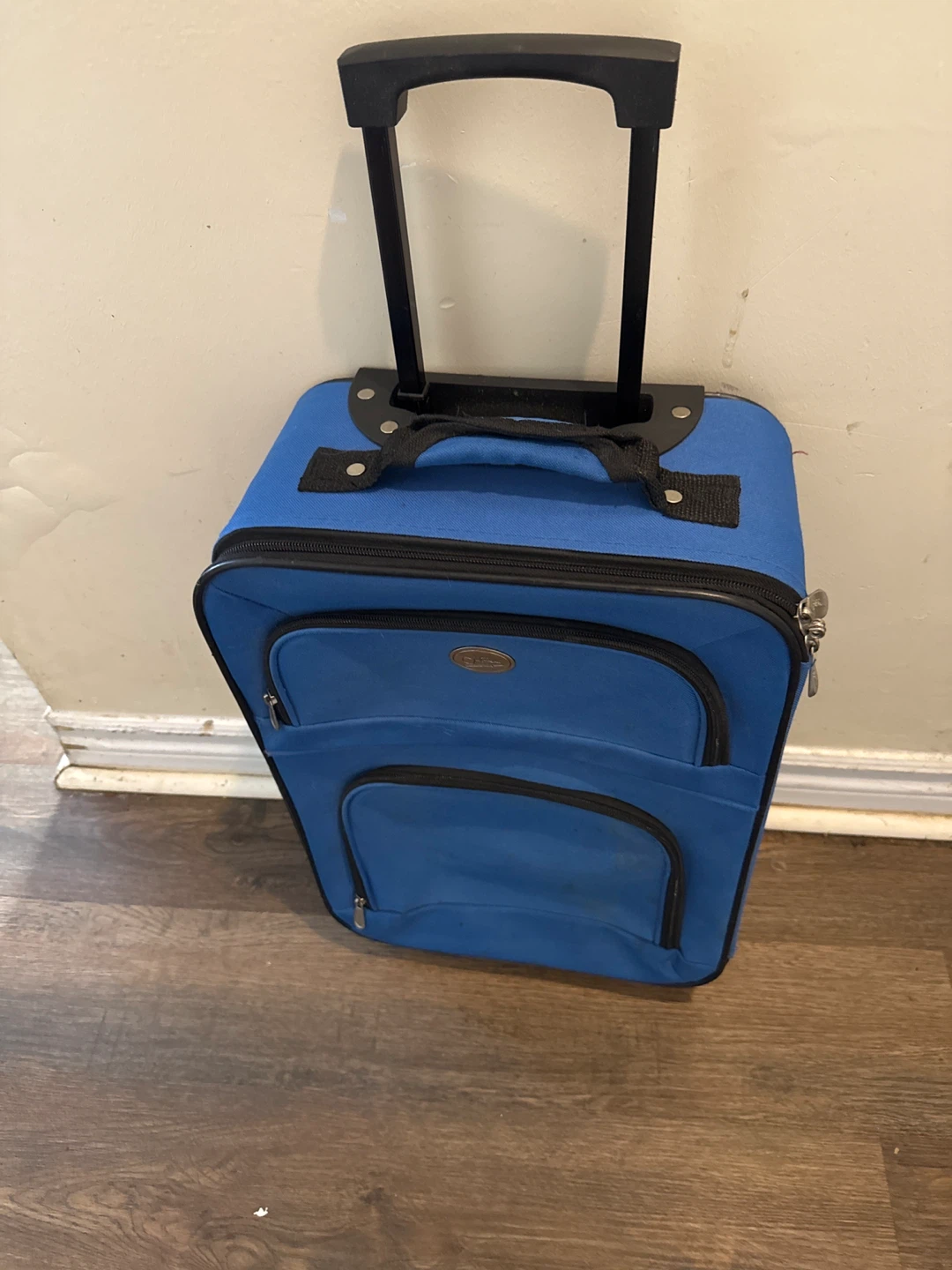 Blue Wheeled Carry-On Luggage