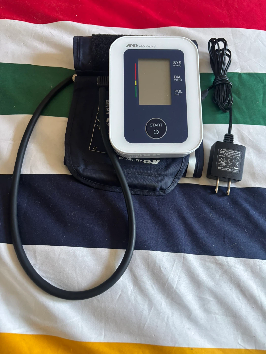 A&D Medical Blood Pressure Monitor with Cuff and AC Adapter