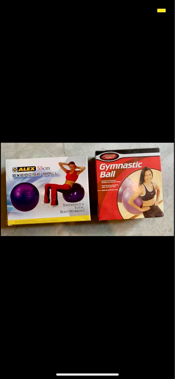 ALEX 55cm Exercise Ball and Athletic Works Gymnastic Ball
